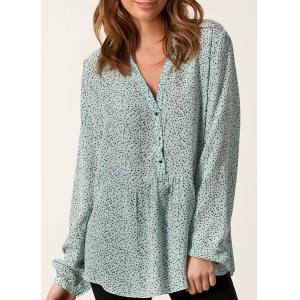 Quality Casual Long Sleeve Womens Shirts Blouses , Cotton Anti-Wrinkle for sale