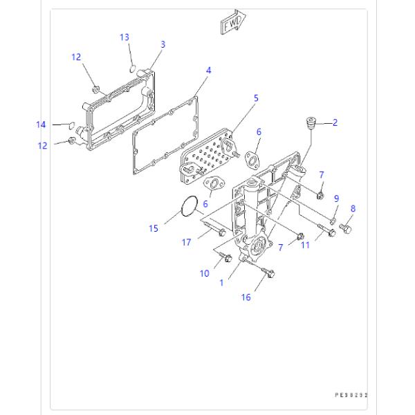6204-61-5120 6204615120 Housing For KOMATSU 4D95L 4D95LE 4D95S S4D95L Excavator Parts