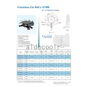 Lightweight Brushless Blower Fan Plastic 50x50x10mm Frameless