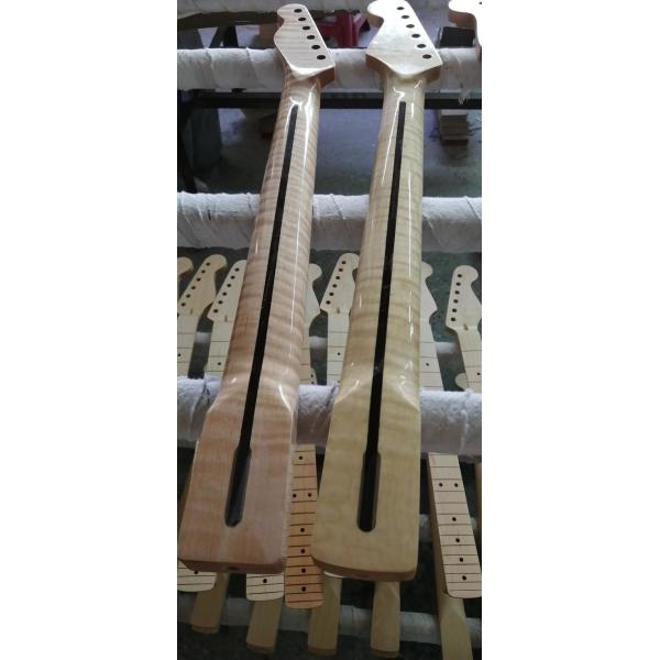 Custom Grand 22 Fret Roasted Maple Electric Guitar Neck for Handmade Tele Guitar Kits Gloss Finished with Bone Nut