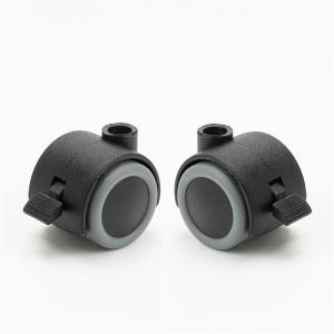 China 7mm Stem Diameter Black Office Chair Castor Wheels on sale