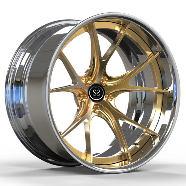 Luxury Cars Custom 2 Piece 20 Inch Polish Wheels Rims 6061 T6 Aluminum Alloy 5x115