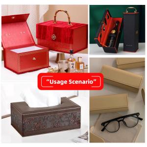 Embossed PVC Flower Pattern Synthetic Leather for Wallet Boxes Shoes Notebooks