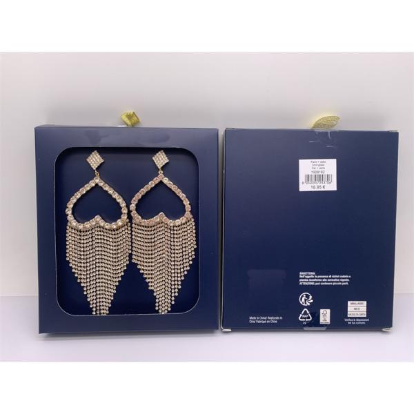 Buy Reusable Heart Fringe Earrings Practical , Multipurpose Pave Diamond Earring at wholesale prices