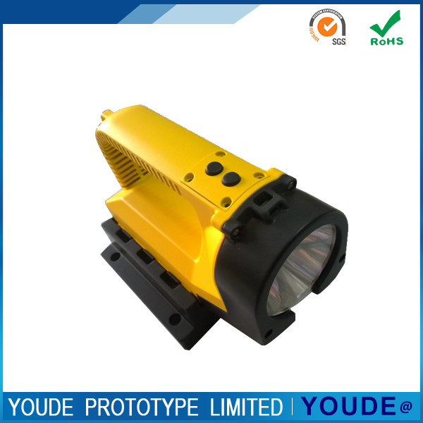 China Custom Rapid CNC Machining Plastic  Shell Yellow and Black for Electric Torch on sale China Custom Rapid CNC Machining Plastic  Shell Yellow and Black for Electric Torch on sale