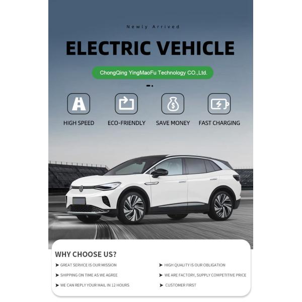 Used Electric Car VW ID4 Crozz Pure Pro with Single Motor Ternary Lithium Battery