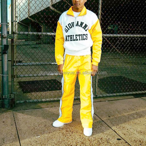 Custom Jogger Men Cropped Hoodies Windbreaker Half Zipper Nylon Polo Shirt Athletic Sweatpants and Hoodie Set Men's Tracksuit