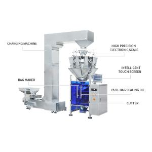 Biscuits Chips Pouch Multihead Weigher Packing Machine 600kg 10 Head