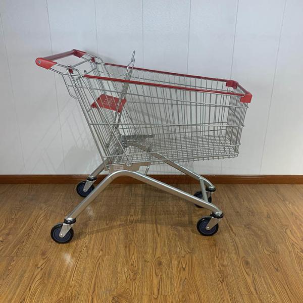 Buy 150L Store Carring Large Capacity Foldable Metal Shopping Trolley With Child Seat at wholesale prices