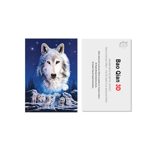4x6'' 3D Lenticular Card / 3D Game Cards 0.6mm PET +157g Paper