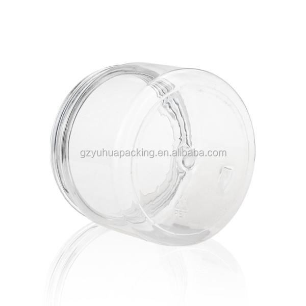 150ml 5oz Wholesale cosmetic and food packaging pet plastic jar  cream jar with white or black lid