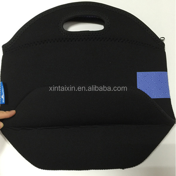 Buy Factory made soft feeling neoprene cooler bag neoprene lunch bag with handle at wholesale prices