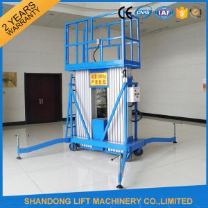 200kg Capacity 12m Height Hydraulic Aluminium Ladder Aerial Work Platform Lift