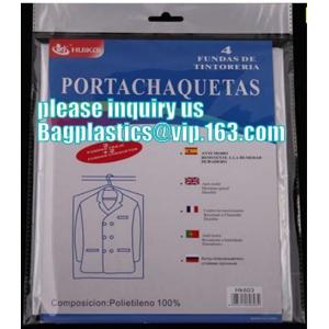 Dry cleaning plastic non-woven garment bags dust cover for clothes storage,Clear