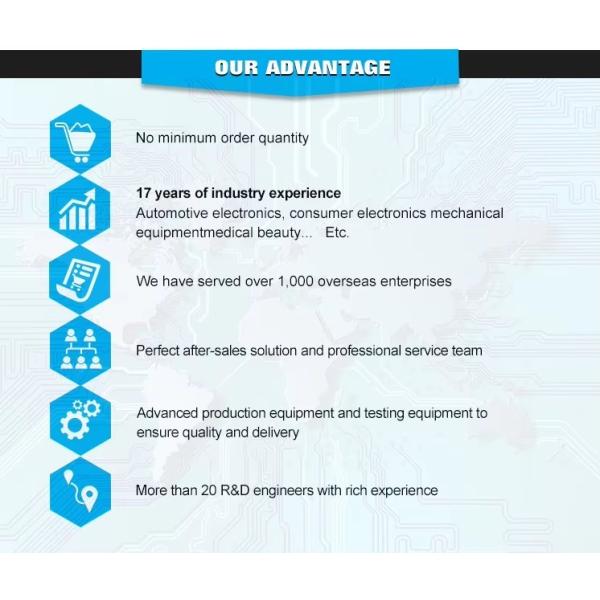 4 Layer Rogers FR4 RF Microwave PCB 77GHz High Frequency
