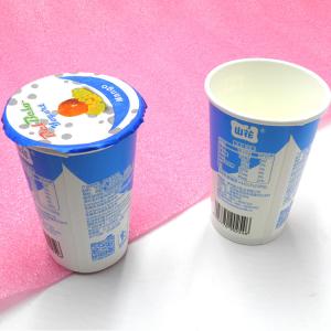 Oripack Strawberry Frozen Yoghurt Cups Precut Lid Individual 120ml