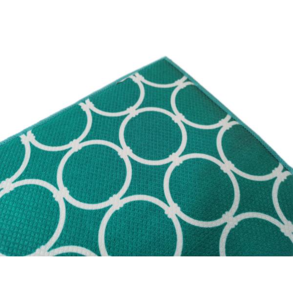 220gsm Fabric Dish Drying Mat For Kitchen Counter Rack Pad Green Printing