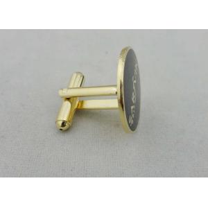 Black Sarfvik Golf Deluxe Stamped Cufflinks With 3d Photo Synthetic Enamel