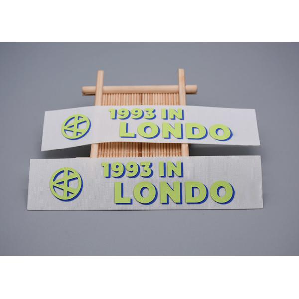 Custom White Woven Label Printed Matte Silicone Logo For Clothing