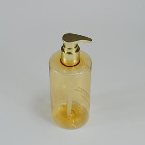 PP Material Plastic Bottle Pump Lotion Dispenser with UV Coating and Matt Gold