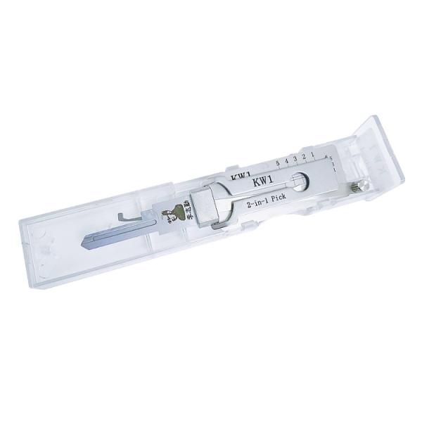 Lishi House Lock Pick Silver Stainless Steel Door Lock Lishi 2in1 Picks Tool Kw1 Lockpick Set Decoder