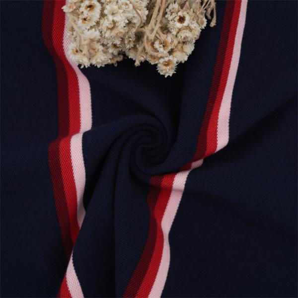 Good Texture Breathable Durable And Wear-Resistant Striped Knit Fabric For Polo Shirt