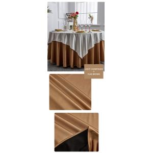 Customized Polyester Wedding Banquet Table Cloth Dobby Pattern
