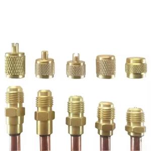 Quality New Copper Charging Access Valve Check Valve 1/8 3/16 1/4 5/16 3/8 Sizes for Air Conditioner for sale