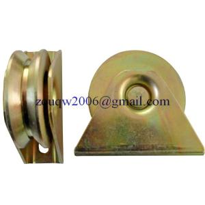 Sliding gate roller GW602 Y Groove，Galvanized, Iron, Double bearing