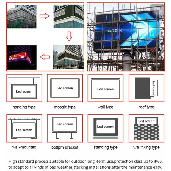 7000nits 1000W/m2 400mcd Outdoor LED Advertising Display led screen outdoor advertising
