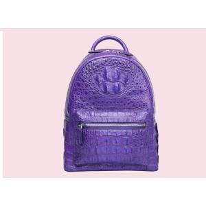 Custom logo crocodile skin bag backpack for ladies