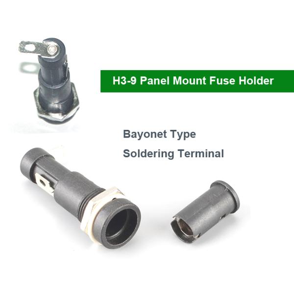 Panel Mount Bayonet Fuse Holder H3-9 250V 15A AGC Fuse Holder 6x30 6x32mm