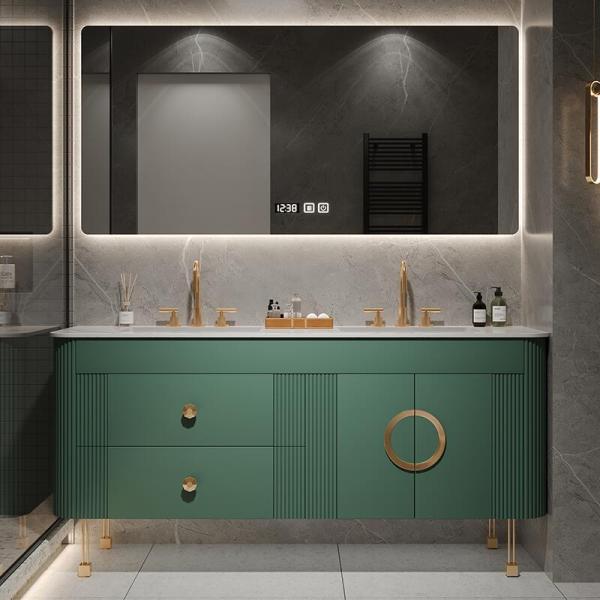 Custom Waterproof Bathroom Double Vanity YALIG Design Modern Design Custom Width