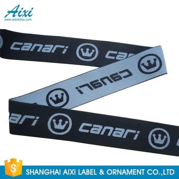 Buy Custom Logo Soft Underwear Jacquard Elastic Waistband Spandex Webbing Tape at wholesale prices