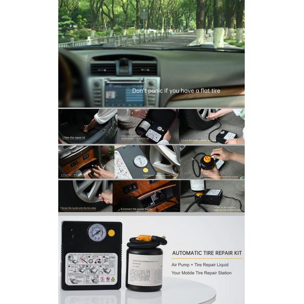 Flat Tire Repair Kit with Air Compressor for Car, Motorcycle, ATV, Jeep, Truck, Tractor Flat Tire Repair 10 Min Fix
