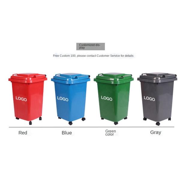 Outdoor Environmental protection Household Kitchen Large square Sanitation Commercial Plastic Classification Bucket with Lid