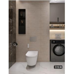 Convenient Brushed Surface Finish Stainless Steel Shower Niche with Recessed