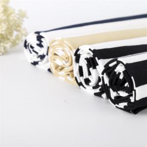 Healthy And Smooth High Color Fastness And Natural Striped Knit Fabric For T-Shirt