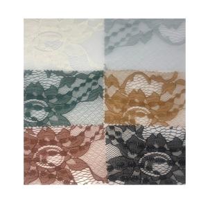 Romanticism Wedding Dress Embroidered Mesh Lace Fabric OEM Available