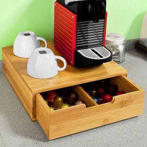 Bamboo Coffee Pod Storage Drawer
