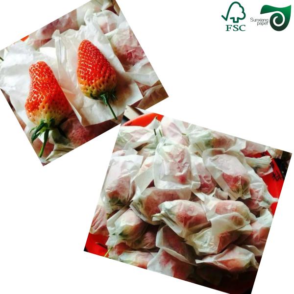 140um FSC Eco Friendly Oilproof White Stone Food Wrapping Paper For Fruit Storage