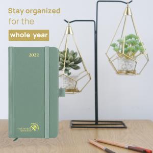 Light Green Hardback Mini Weekly Planner With Vertical Inner Pages