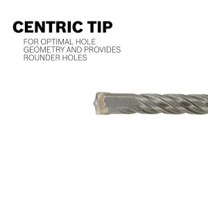 Carbide Centric Single Tip Masonry Drill Bit 4 Flutes