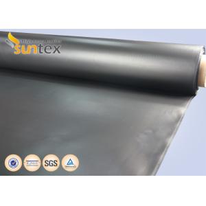 Neoprene Rubber Black Coated Fiberglass Fabric 0.45 mm Thickness