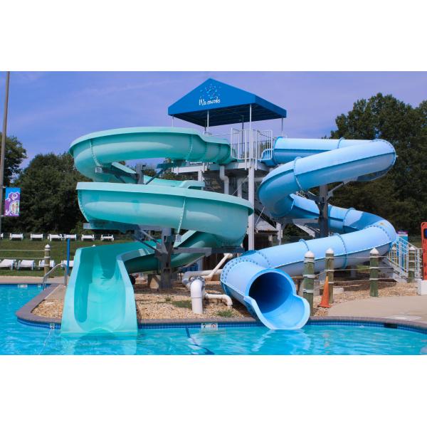 Aqua Water Play Kids Tube Slide Set Fiberglass Park Toys Equipment For Pool