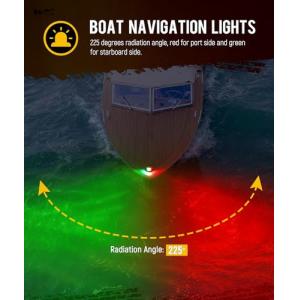 24 LED Red and Green Navigation Light for Pontoon Yacht Skiff Skeeter Front