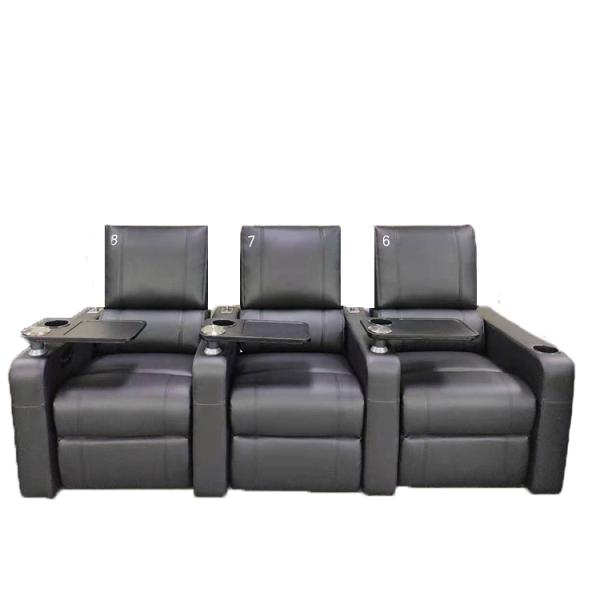 Luxury Commercial Movie Theater Seats Leather Automatic Recliner Chairs
