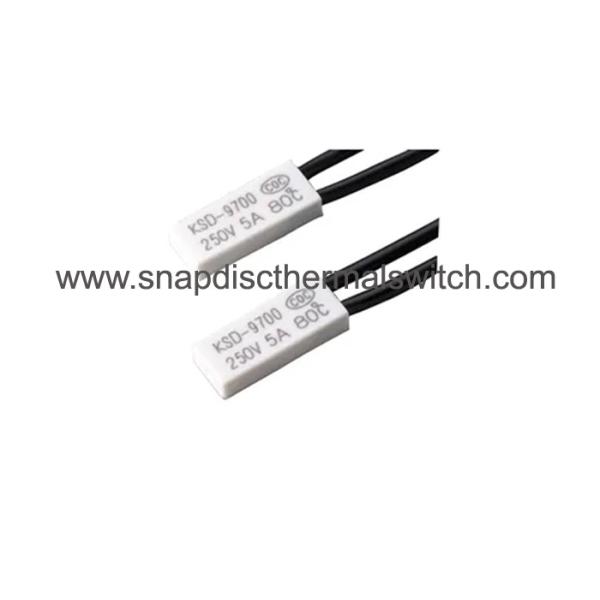 Buy KSD9700 Bimetal Thermal Overload Switch 250V 5A 80 Deg C Normal Closed for Water Pump at wholesale prices
