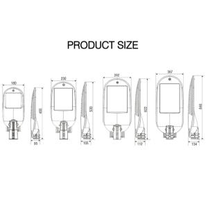 LED Street Light 40W 60W 100W 180W SMD LED Design Luminaire For Road Lighting