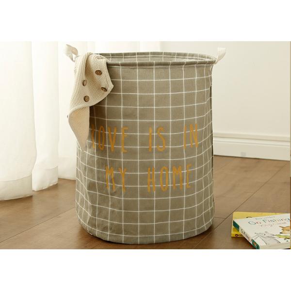 Puting Foldable washing laundry clothes basket toy storage bag large box customized Black plaid love is in my home